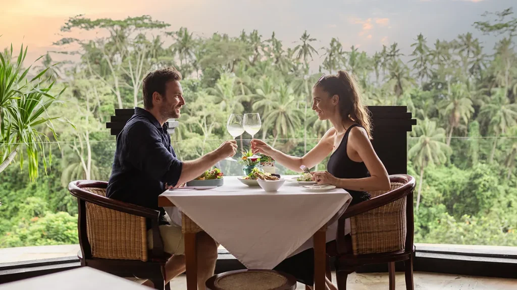 Dining at CasCades Restaurant